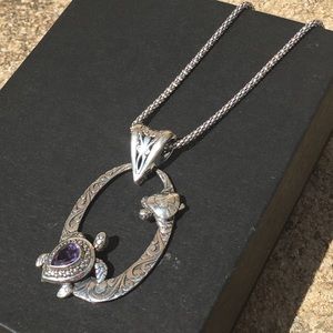 925 Silver Artisan Sea Turtle Necklace
